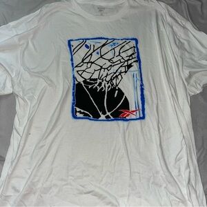New Men's Reebok White Basketball T-Shirt 2XL  NWT